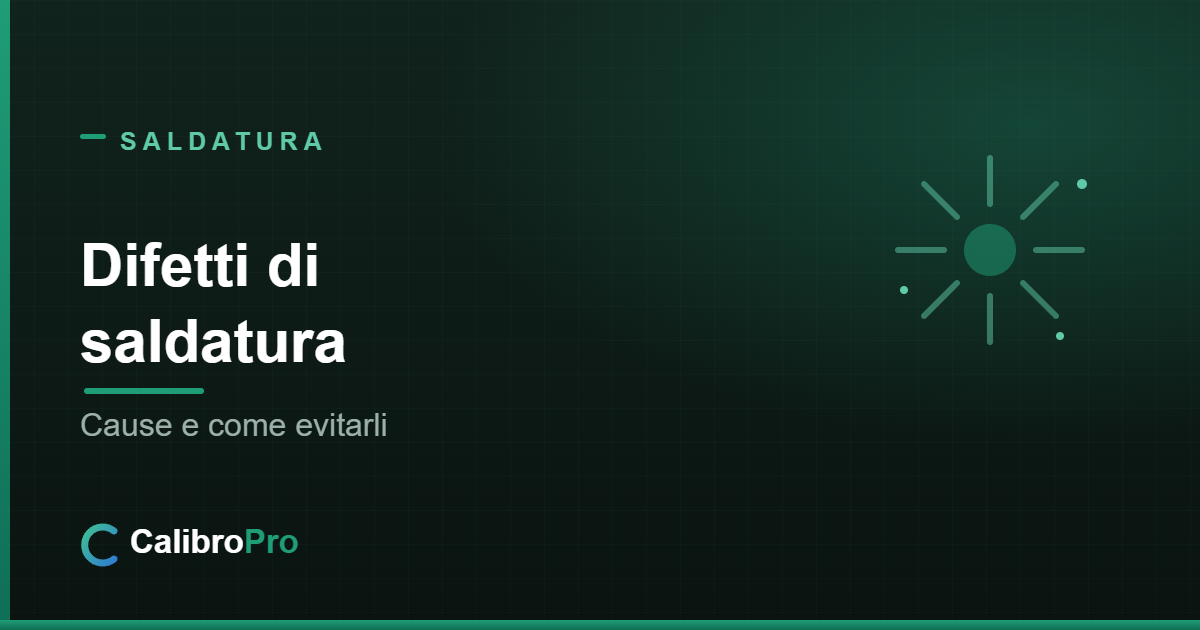 Difetti di saldatura: cause e rimedi