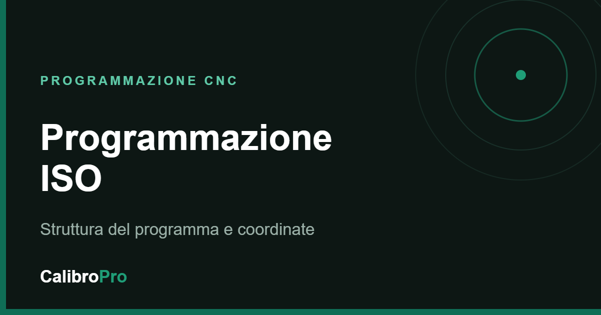 Programmazione ISO CNC: struttura e coordinate