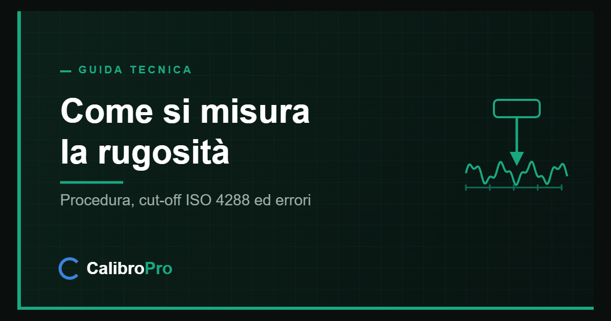 Come si misura la rugosità: procedura con rugosimetro, cut-off ISO 4288 ed errori comuni